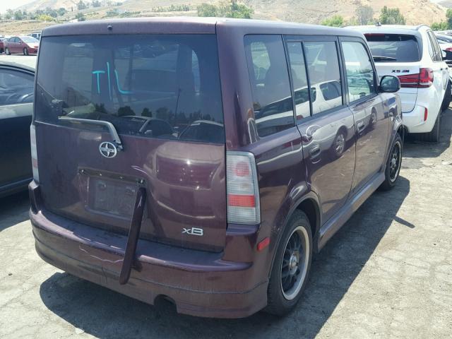 JTLKT334X50170698 - 2005 TOYOTA SCION XB PURPLE photo 4