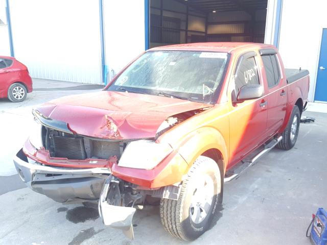 1N6AD0ER4AC424570 - 2010 NISSAN FRONTIER C RED photo 2