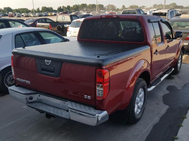 1N6AD0ER4AC424570 - 2010 NISSAN FRONTIER C RED photo 4