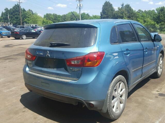 4A4AP3AU7DE005555 - 2013 MITSUBISHI OUTLANDER BLUE photo 4