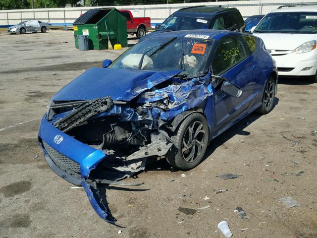 JHMZF1D63GS000338 - 2016 HONDA CR-Z EX BLUE photo 2