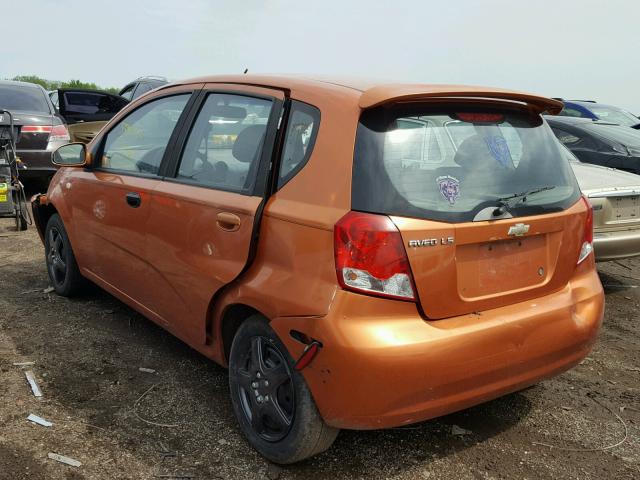 KL1TD62625B351355 - 2005 CHEVROLET AVEO BASE Қызғылт сары фото 3