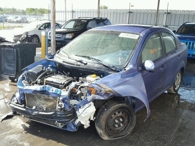KL1TD56E89B395779 - 2009 CHEVROLET AVEO LS BLUE photo 2