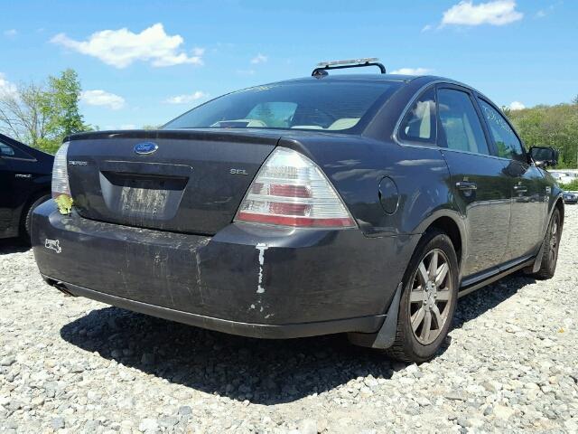 1FAHP24WX8G117165 - 2008 FORD TAURUS SEL GRAY photo 4