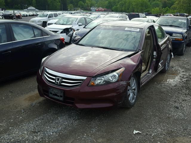 1HGCP2F81BA077850 - 2011 HONDA ACCORD EXL MAROON photo 2