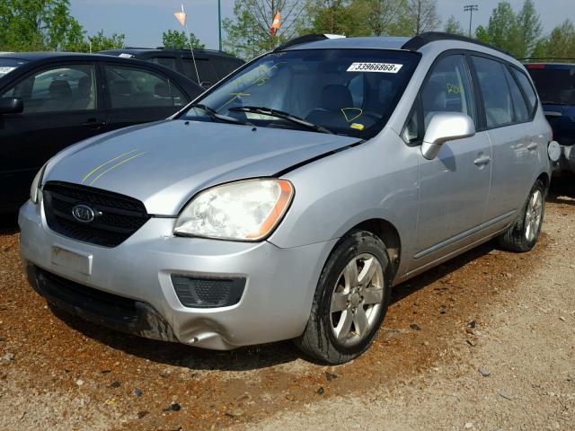 KNAFG526387138362 - 2008 KIA RONDO LX SILVER photo 2