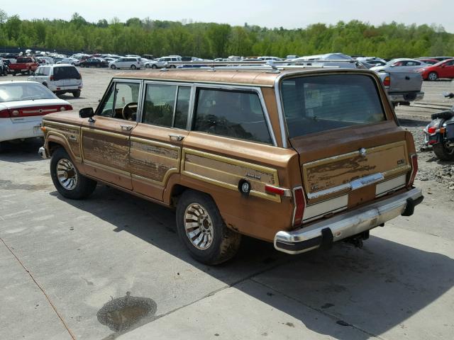 1JCNJ15U5GT176831 - 1986 JEEP GRAND WAGO BROWN photo 3