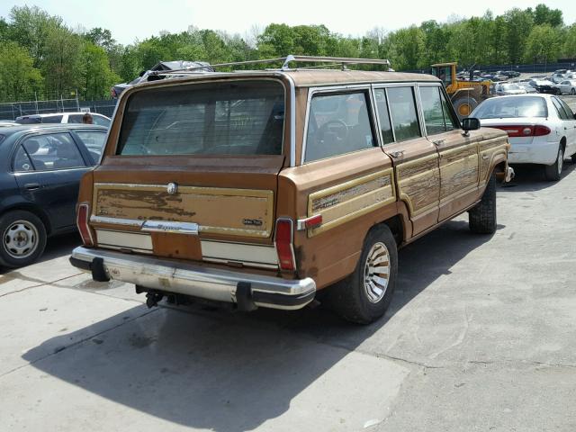 1JCNJ15U5GT176831 - 1986 JEEP GRAND WAGO BROWN photo 4