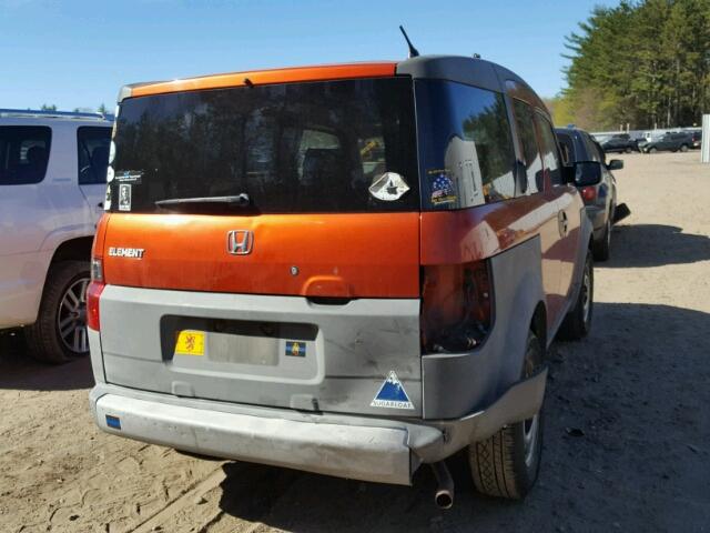 5J6YH28394L029467 - 2004 HONDA ELEMENT LX ORANGE photo 4