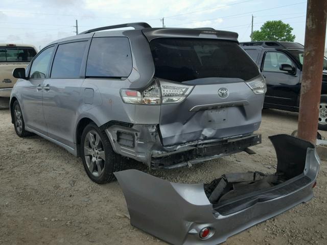 5TDXK3DCXBS140149 - 2011 TOYOTA SIENNA SPO SILVER photo 3