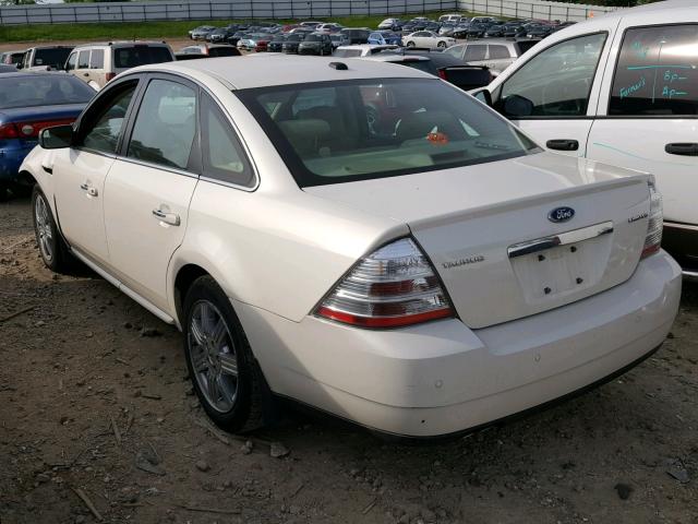 1FAHP25W99G124849 - 2009 FORD TAURUS LIM WHITE photo 3