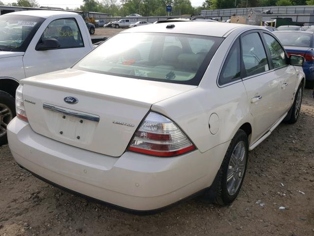 1FAHP25W99G124849 - 2009 FORD TAURUS LIM WHITE photo 4