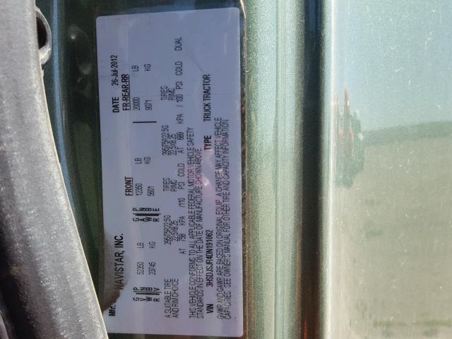 3HSDJSJR4DN191062 - 2013 INTERNATIONAL PROSTAR أخضر صورة 10