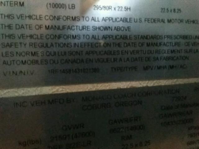 1RF14581431021380 - 2003 ROADMASTER RAIL MONOCOQUE 棕色 照片 10