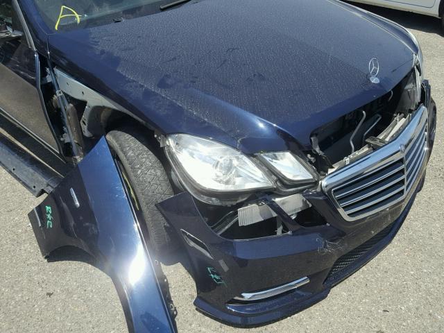 WDDHF5KB1CA628876 - 2012 MERCEDES-BENZ E 350 BLUE photo 9