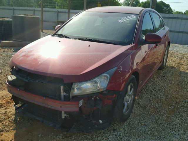 1G1PF5S95B7174509 - 2011 CHEVROLET CRUZE LT RED photo 2