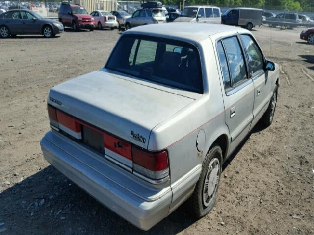 3P3XA46K4PT624490 - 1993 PLYMOUTH ACCLAIM GRAY photo 4