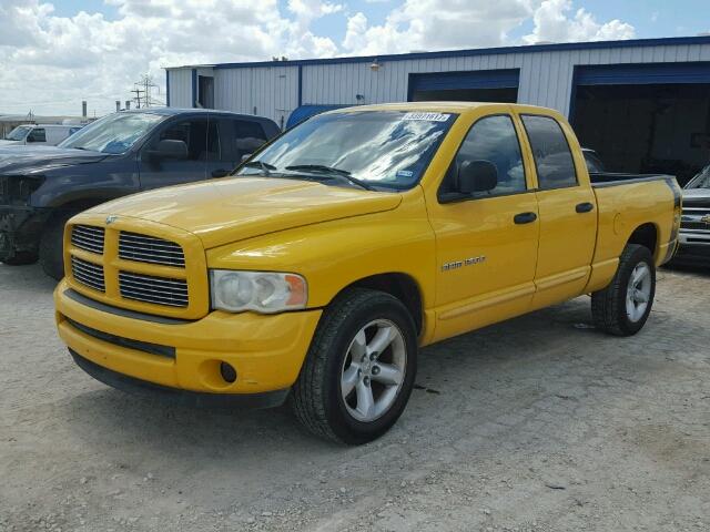 1D7HA18D74J289428 - 2004 DODGE RAM 1500 S YELLOW photo 2