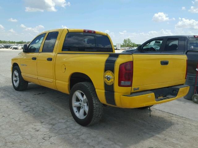 1D7HA18D74J289428 - 2004 DODGE RAM 1500 S YELLOW photo 3