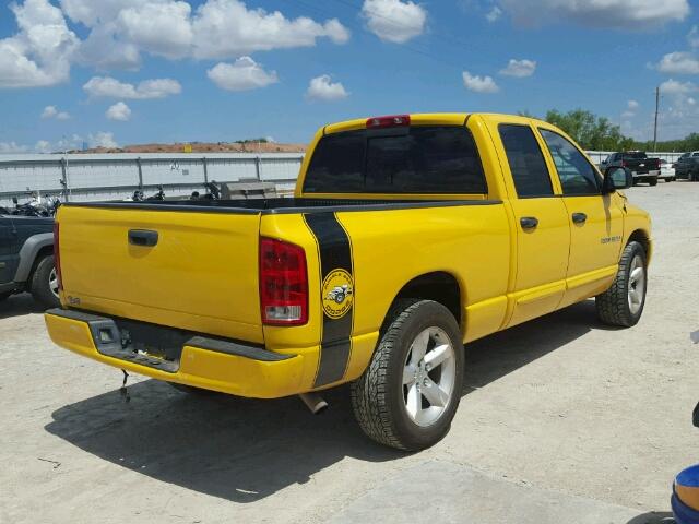 1D7HA18D74J289428 - 2004 DODGE RAM 1500 S YELLOW photo 4