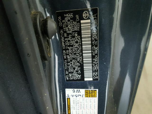 JTKDE167760123549 - 2006 TOYOTA SCION TC 灰色 照片 10