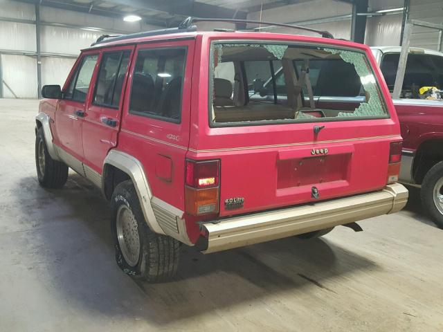 1J4FJ78S0RL253816 - 1994 JEEP CHEROKEE C RED photo 3