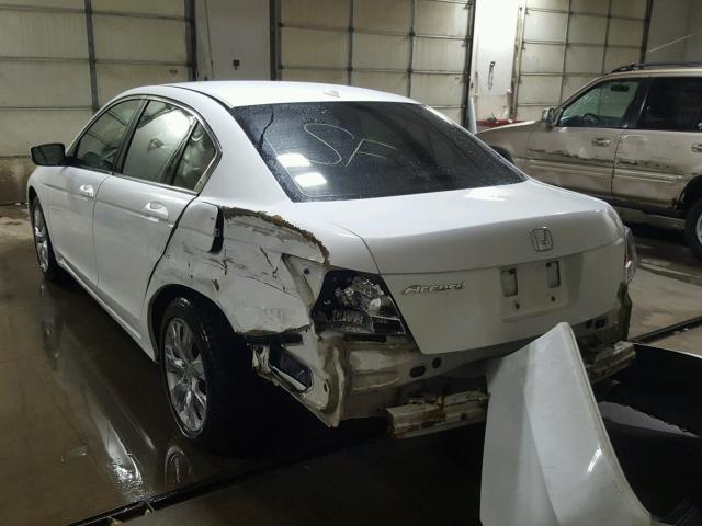 1HGCP26809A065926 - 2009 HONDA ACCORD EXL WHITE photo 3