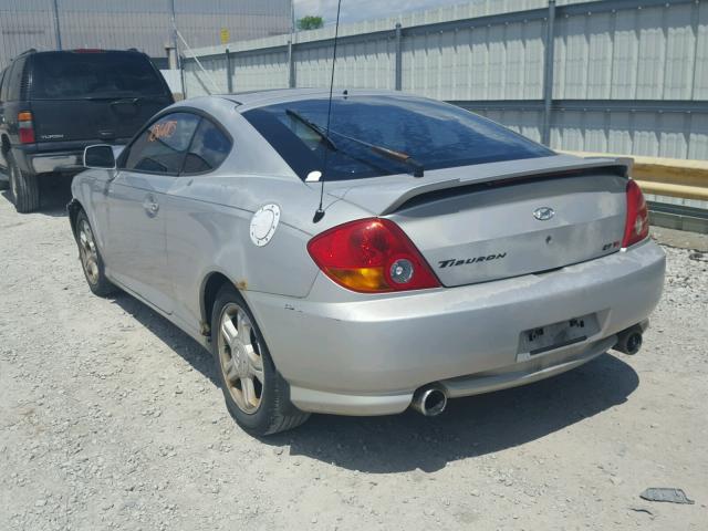 KMHHN65F63U050625 - 2003 HYUNDAI TIBURON GT SILVER photo 3