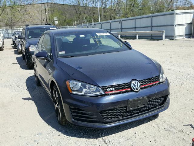 3VWYT7AU5GM040292 - 2016 VOLKSWAGEN GTI S/SE BLUE photo 1