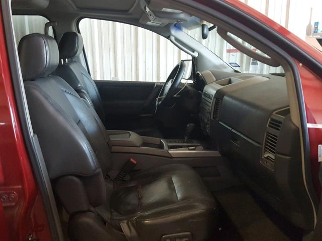 5N1AA08B15N712420 - 2005 NISSAN ARMADA SE RED photo 5