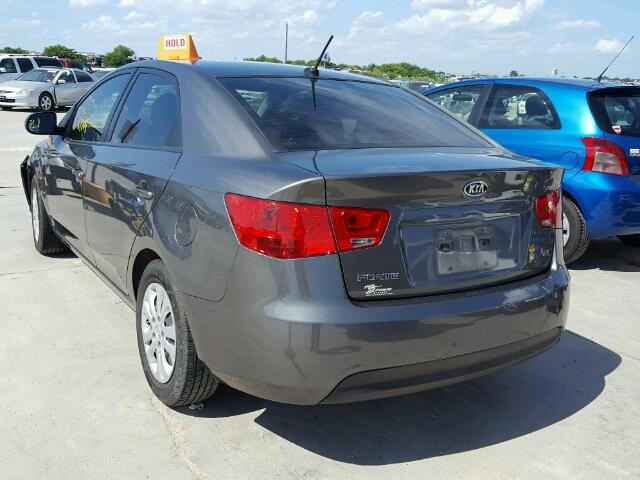 KNAFU4A24D5732658 - 2013 KIA FORTE GRAY photo 3