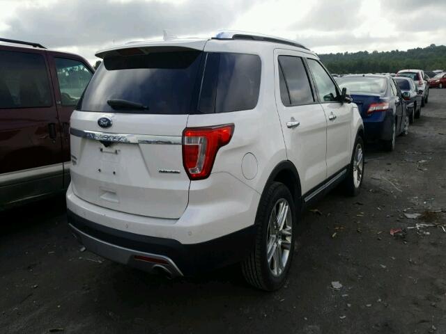 1FM5K7F80GGB86321 - 2016 FORD EXPLORER L WHITE photo 4