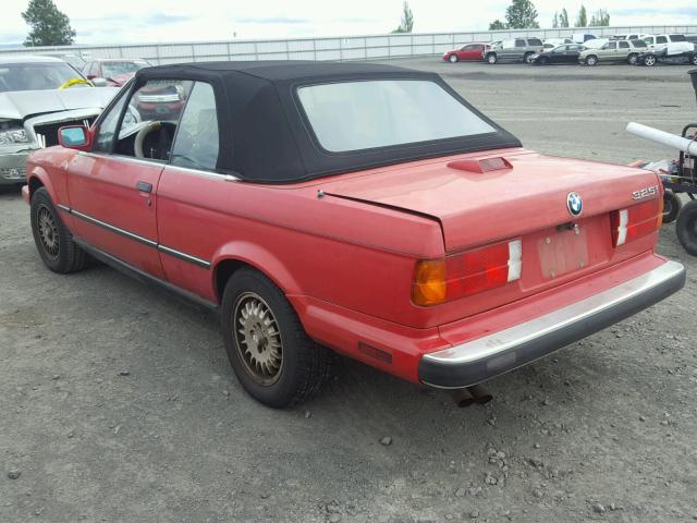 WBABB2303H1941178 - 1987 BMW 325 I AUTO RED photo 3