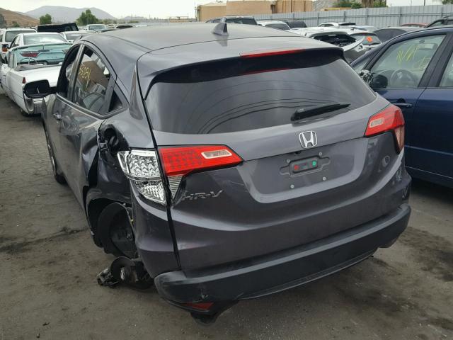 3CZRU5H59HM708355 - 2017 HONDA HR-V EX GRAY photo 3