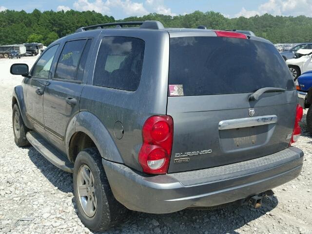 1D8HD58D35F523675 - 2005 DODGE DURANGO LI GRAY photo 3