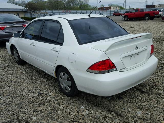 JA3AJ26E85U037151 - 2005 MITSUBISHI LANCER ES WHITE photo 3