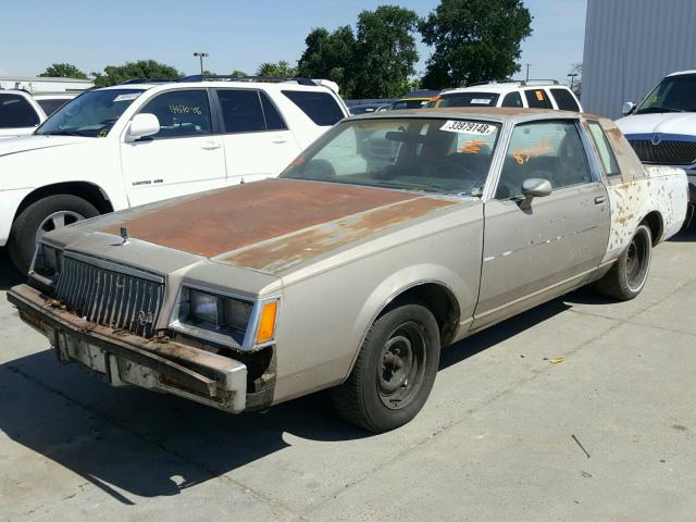 1G4AM4749DH870972 - 1983 BUICK REGAL LIMI BEIGE photo 2