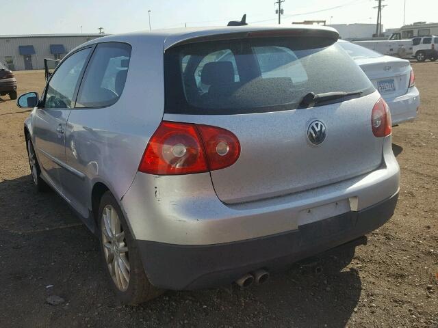 WVWEV71K46W103105 - 2006 VOLKSWAGEN NEW GTI SILVER photo 3