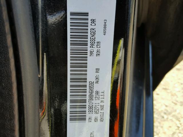 1B3BD1FB0BN609592 - 2011 DODGE AVENGER MA BLACK photo 10