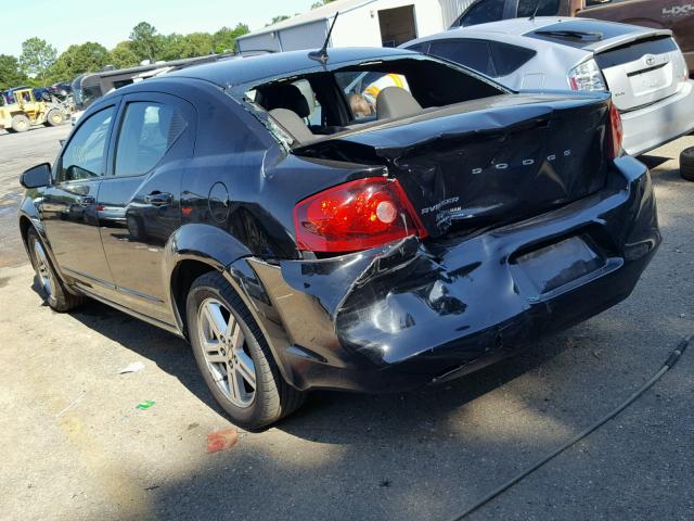 1B3BD1FB0BN609592 - 2011 DODGE AVENGER MA BLACK photo 3