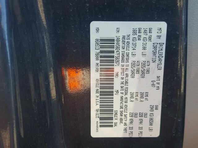 1A8HX58247F582671 - 2007 CHRYSLER ASPEN LIMI BLUE photo 10