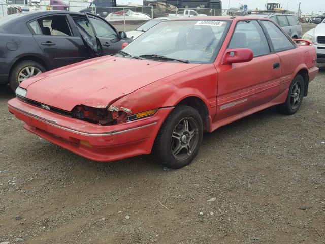 JT2AE98C7K3236678 - 1989 TOYOTA COROLLA GT RED photo 2