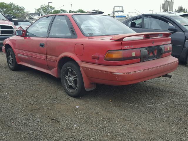 JT2AE98C7K3236678 - 1989 TOYOTA COROLLA GT RED photo 3