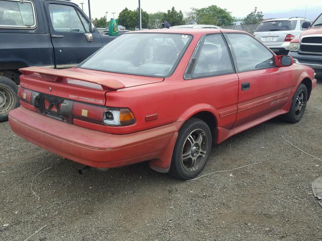 JT2AE98C7K3236678 - 1989 TOYOTA COROLLA GT RED photo 4
