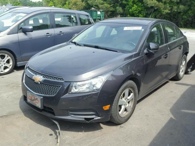 1G1PC5SB2E7156291 - 2014 CHEVROLET CRUZE LT BLACK photo 2