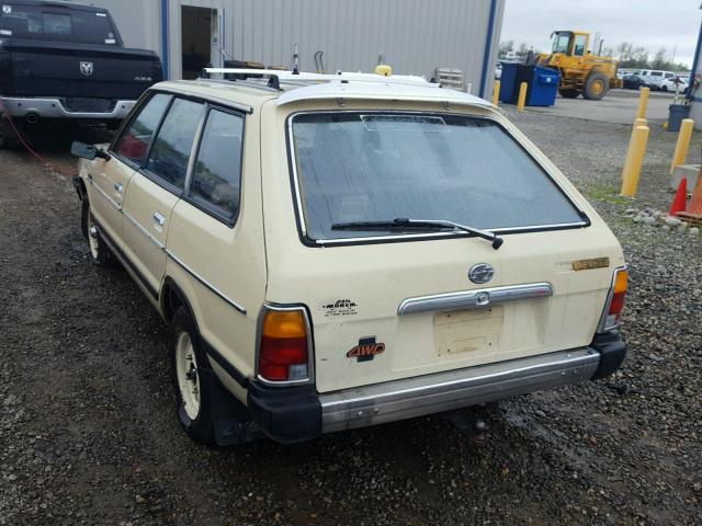 JF2AM52B3BD462473 - 1981 SUBARU DL 4WD YELLOW photo 3