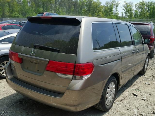 5FNRL38279B019617 - 2009 HONDA ODYSSEY LX GOLD photo 4