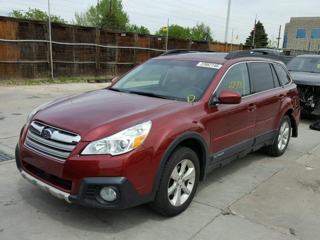 4S4BRCLC8E3278166 - 2014 SUBARU OUTBACK 2. RED photo 2