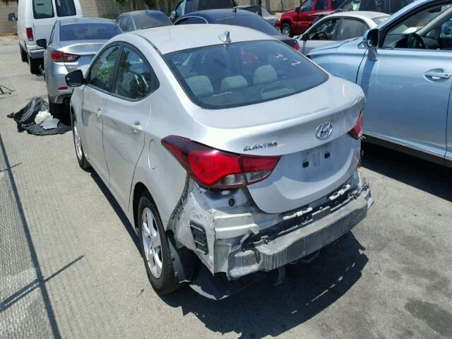 5NPDH4AE1FH561170 - 2015 HYUNDAI ELANTRA SE SILVER photo 3