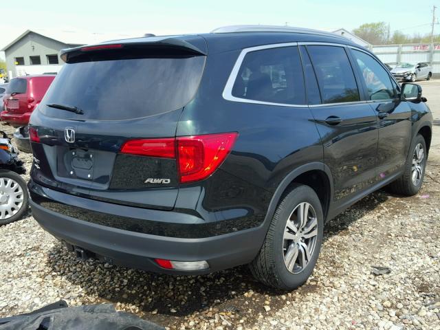 5FNYF6H70HB010496 - 2017 HONDA PILOT EXLN GREEN photo 4